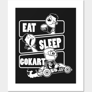 Eat Sleep Gokart - Go karts Gift graphic Posters and Art